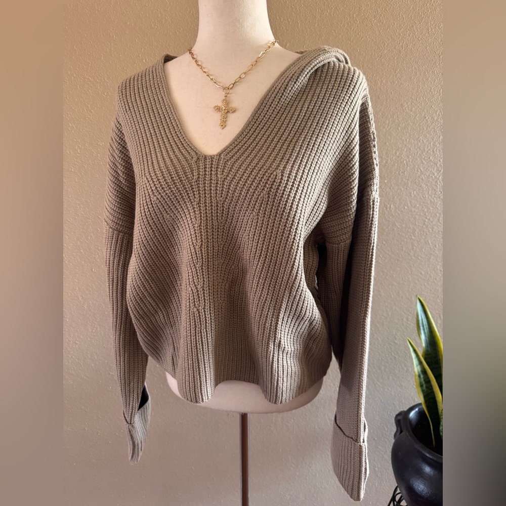 Cozy Tan Women's Sweater - Picture 3 of 7